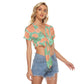 Orange Roses Women's Bandage Crop Top