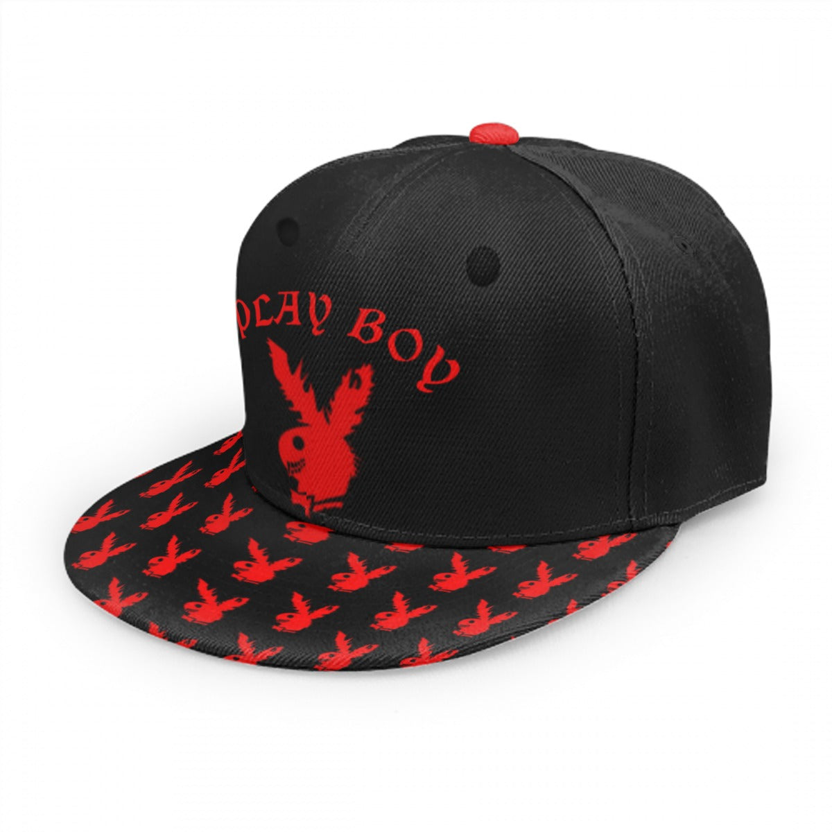 Play Boy Black & Red Snap Back