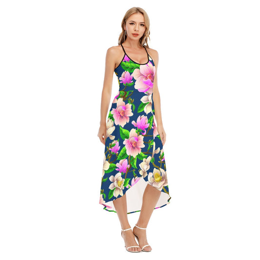 Women's Magnolia Flowers Cami Vest Top Dress