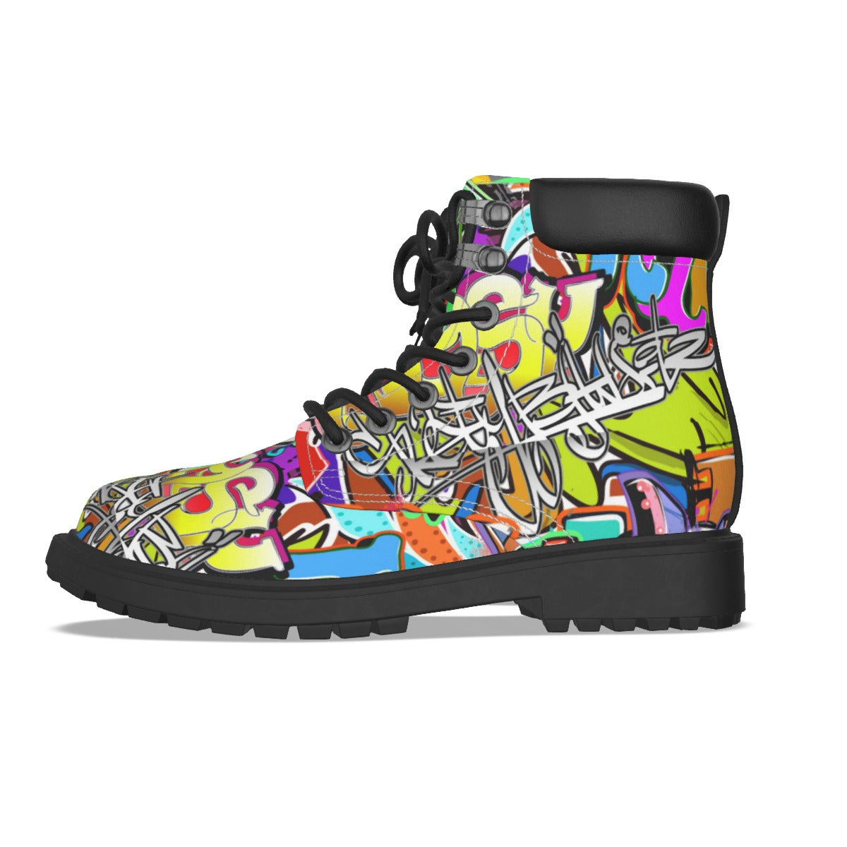 Graffiti Style Women's Short Boots