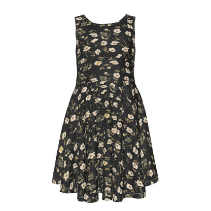 Cris'Sai's Pretty Little Flowers Kid's Sleeveless Vest Dress