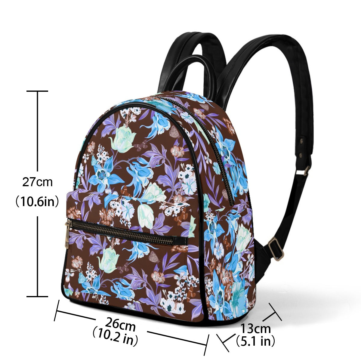 Watercolor Flowers Small Size Backpack