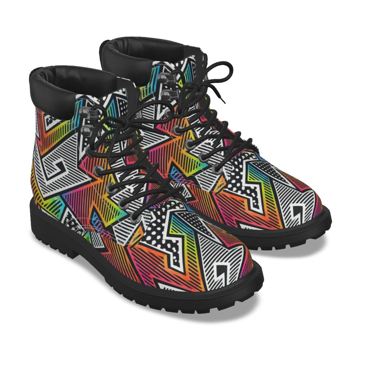 Graffiti Style Women's Short Boots