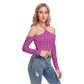 Bellafonte Animal Print Women's Halter Lace-up Top