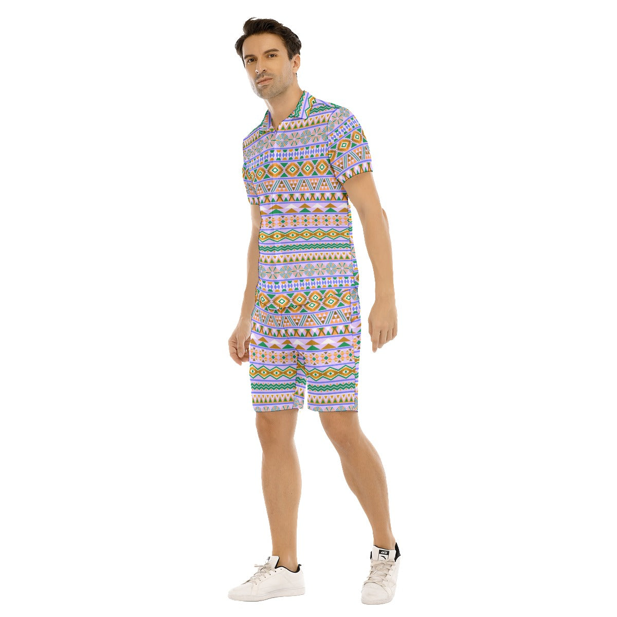 Men's Ethnic Tribal Short Sleeve Shirt Sets