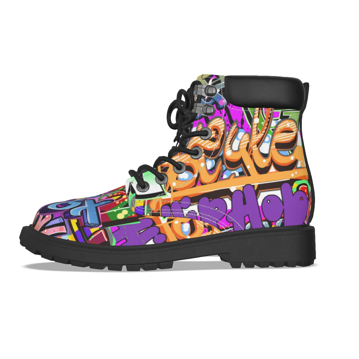 Graffiti Style Women's Short Boots