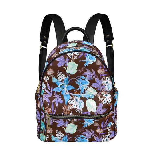 Watercolor Flowers Small Size Backpack