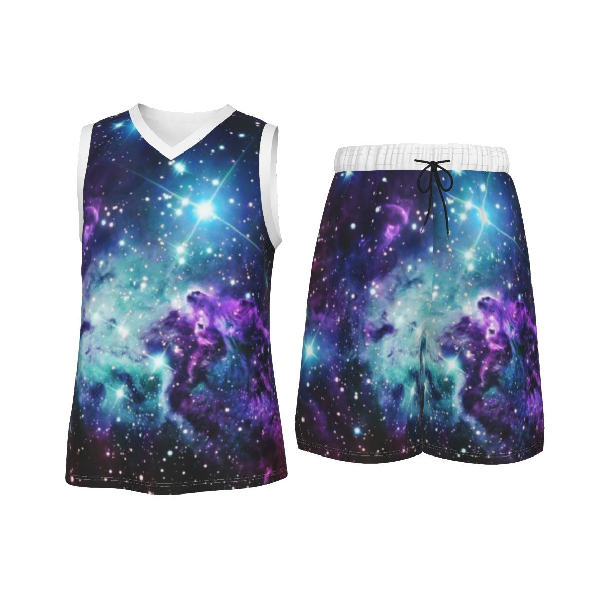 Only In Space  Men's V Neck Basketball Suit