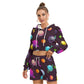 Outside Space Women's Micro Fleece Hoodie And Shorts Set