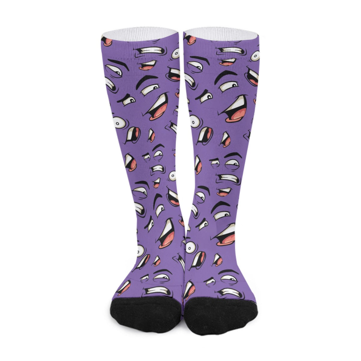 Funny Cartoon Emotions Long Socks