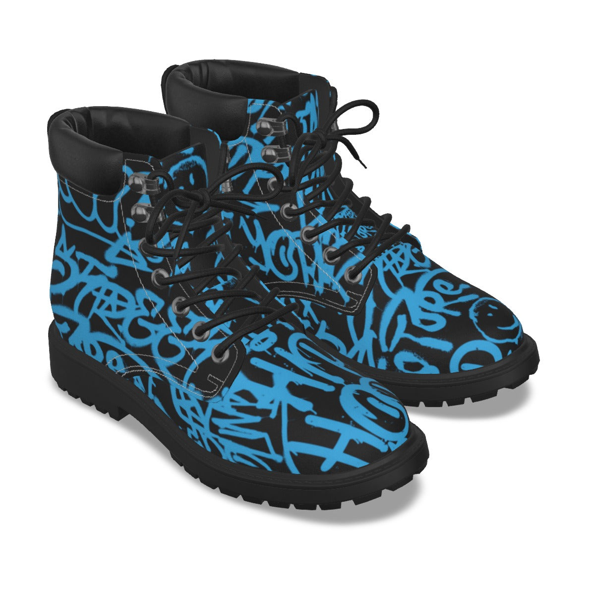 Graffiti Style Men's Short Boots