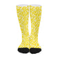 Royalty Made Yellow & White Long Socks