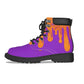 Drippy Orange & Purple Women's Short Boots