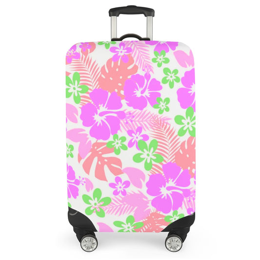 Tropical Hawaiian Flowers Luggage Cover (With Belt)