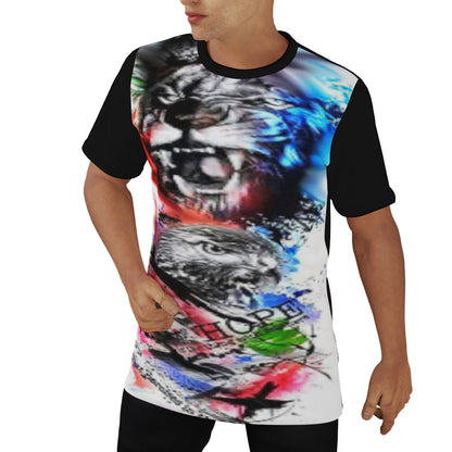 Men's Tattoo Style O-Neck T-Shirt