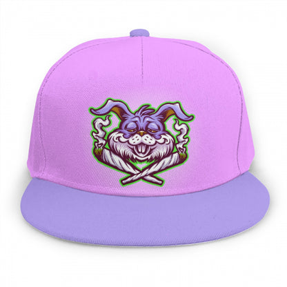 Purple & Blue Stoners Only Rabbit Snap Back