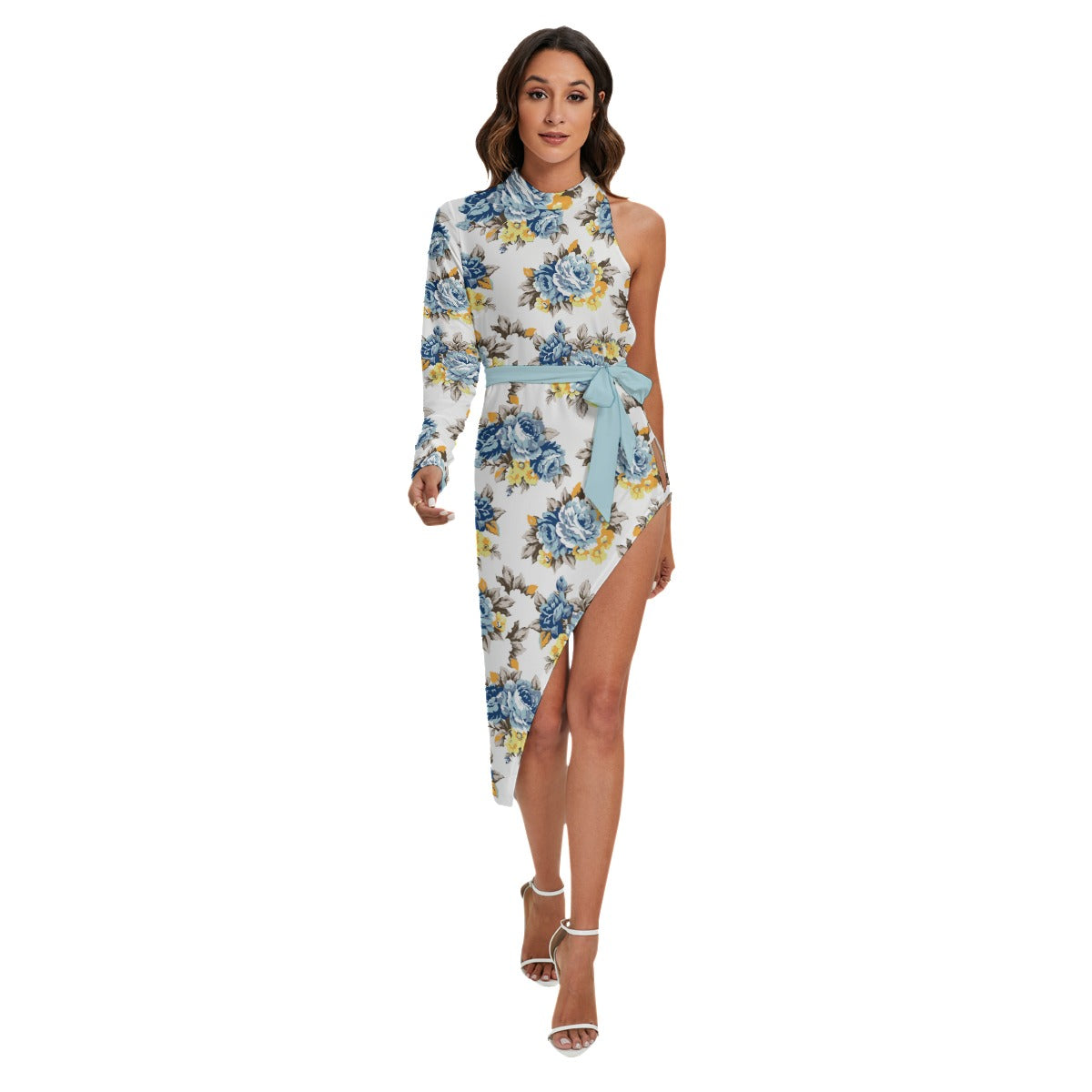 Blue Roses Women's Side Cutout Dress