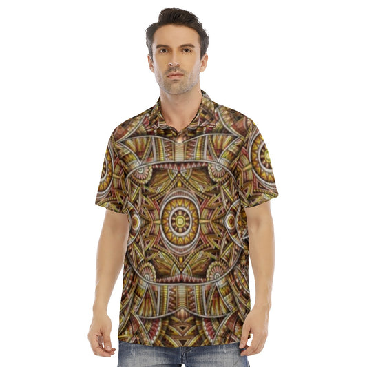 Abstract Ethnic Men's Polo Shirt | Velvet