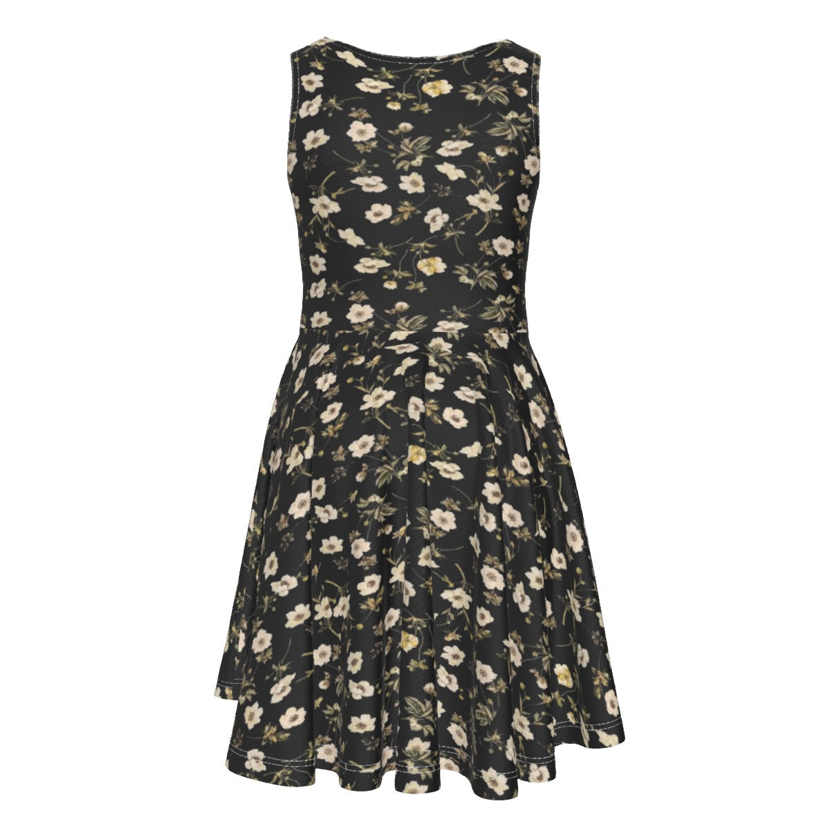 Cris'Sai's Pretty Little Flowers Kid's Sleeveless Vest Dress