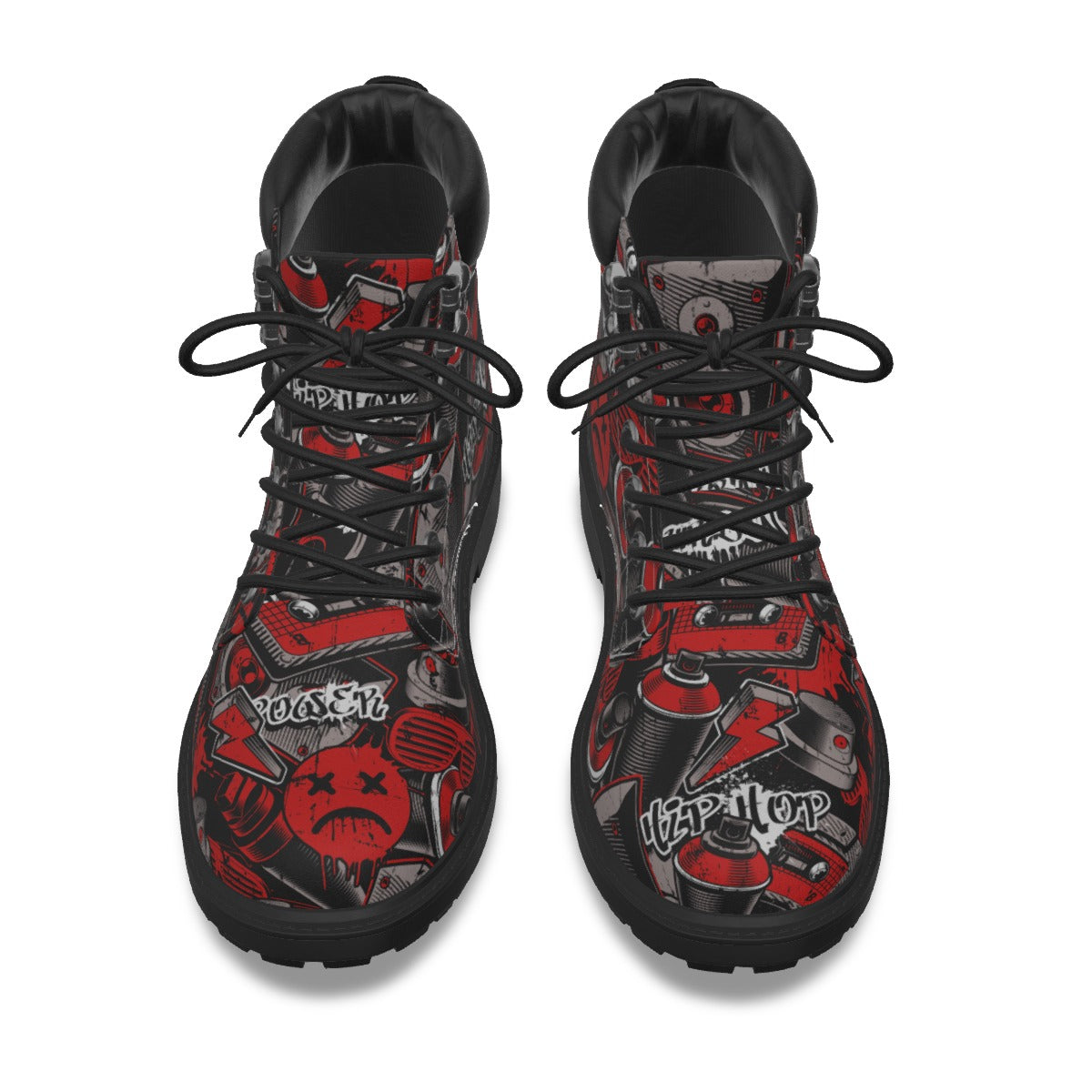 Graffiti Style Men's Short Boots