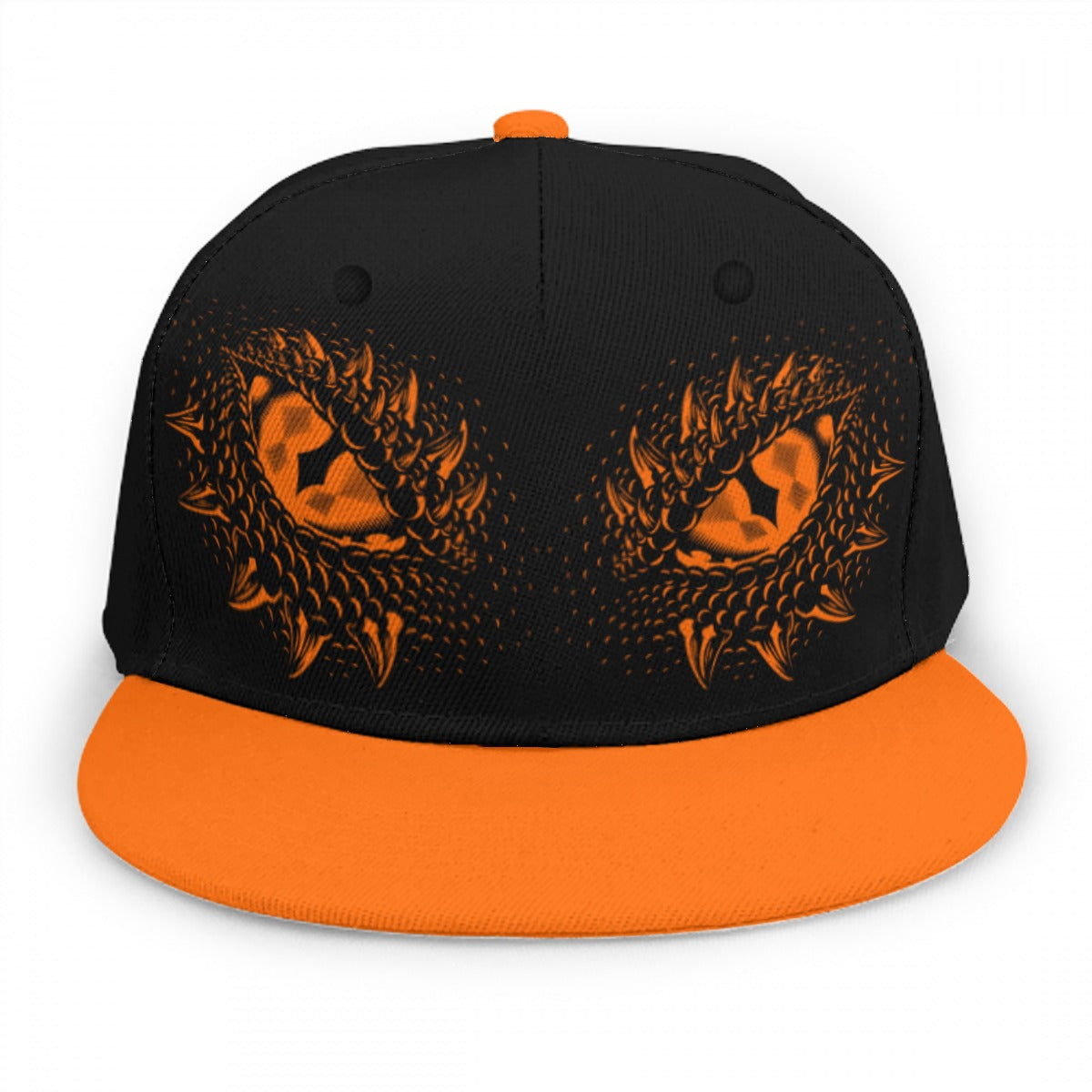 Orange & Black Dragons Eyes Snap Back