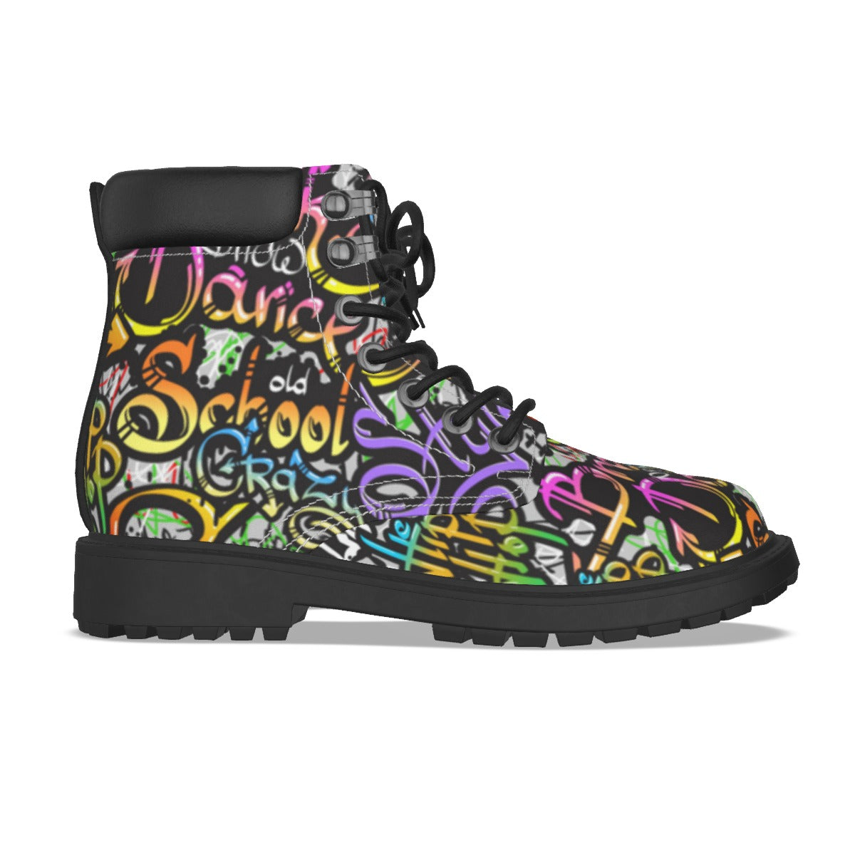 Graffiti Style Men's Short Boots