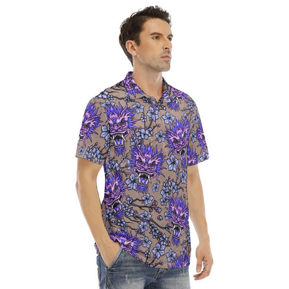 Japanese Dragons Men's Polo Shirt | Velvet