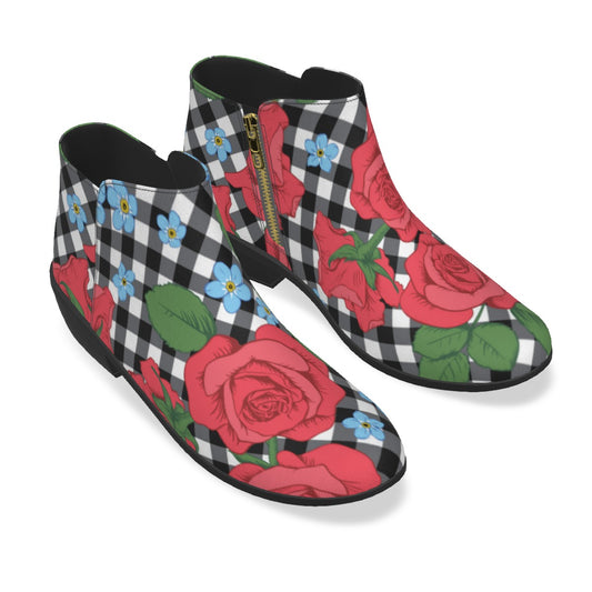 Red Roses Men's Fashion Boots