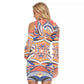 Beautiful Abstract Hooded Tight Dress