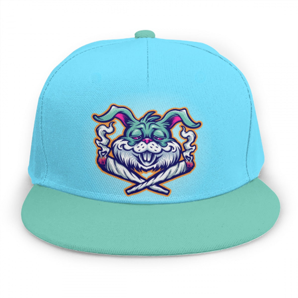 Blue & Teal Green Stoners Only Rabbit Snap Back