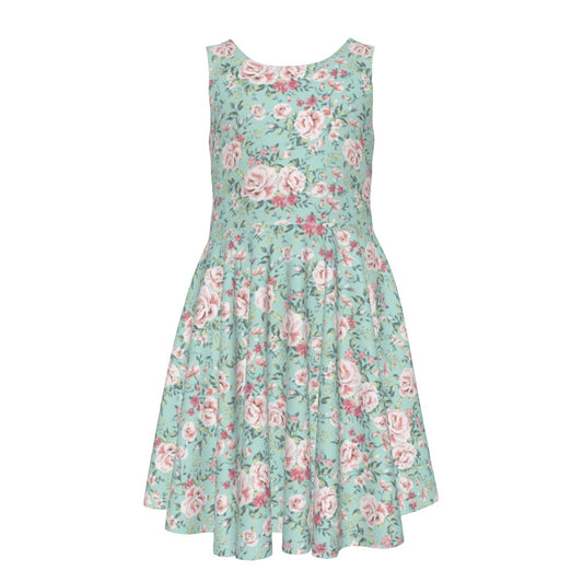 Cris'Sai's Pretty Little Flowers Kid's Sleeveless Vest Dress