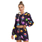 Outside Space Women's Micro Fleece Hoodie And Shorts Set