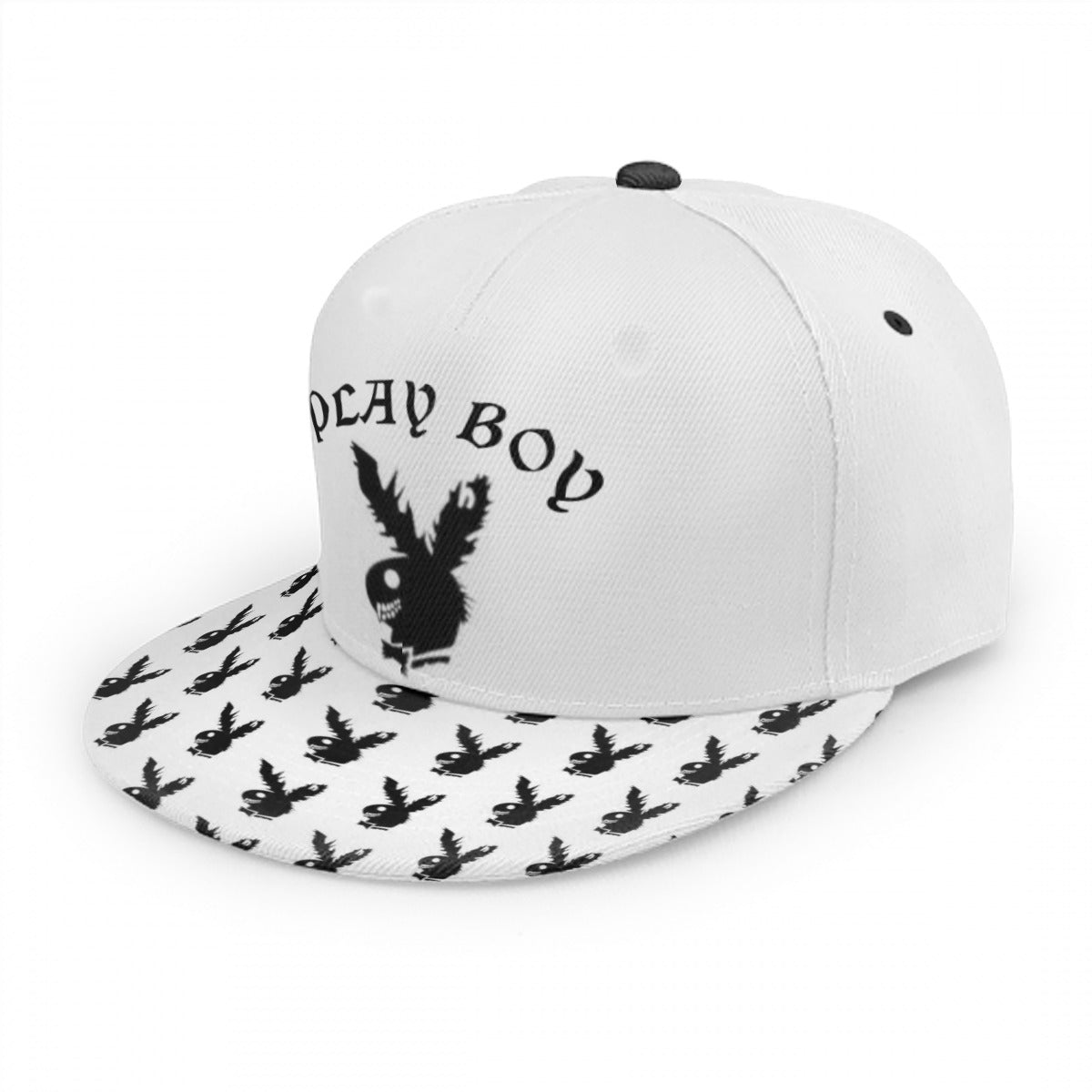 Play Boy White & Black Snap Back