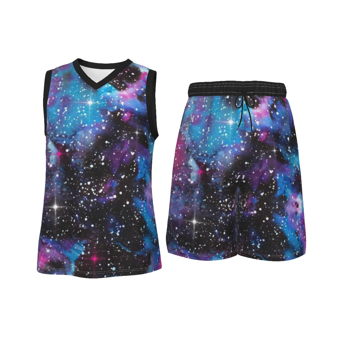 Only In Space  Men's V Neck Basketball Suit