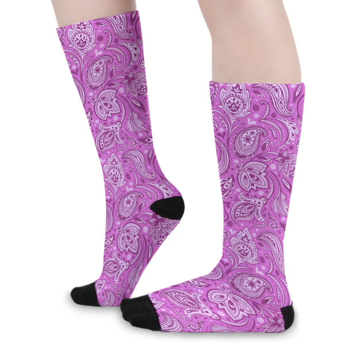 Colorful Paisley Long Socks