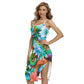 Women's Beautiful Flowers Back Cross Cami Dress