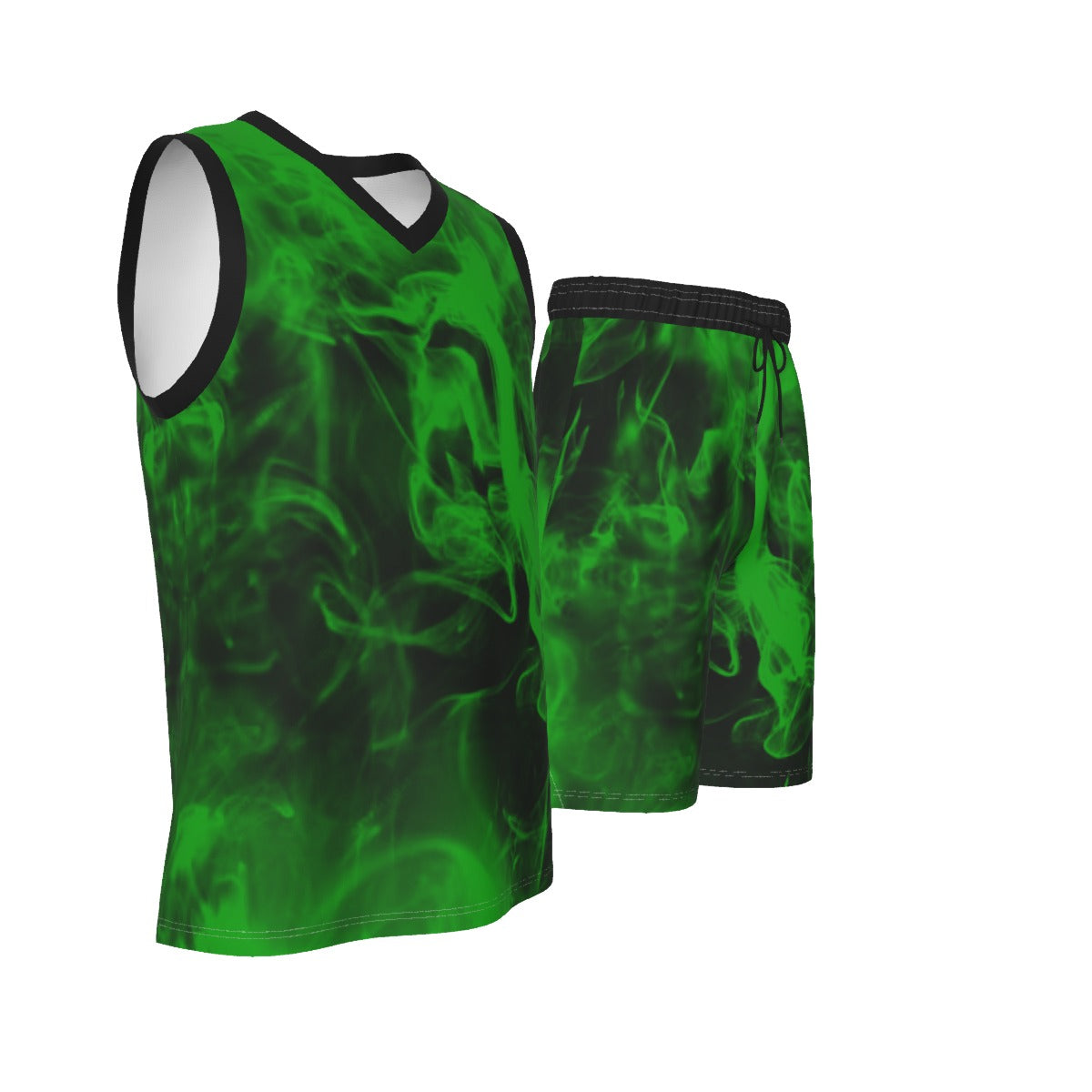 Smoked Out Men's V Neck Basketball Suit