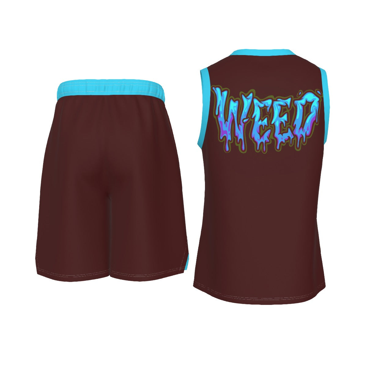 Men's WEED Stoners Only V Neck Basketball Suit