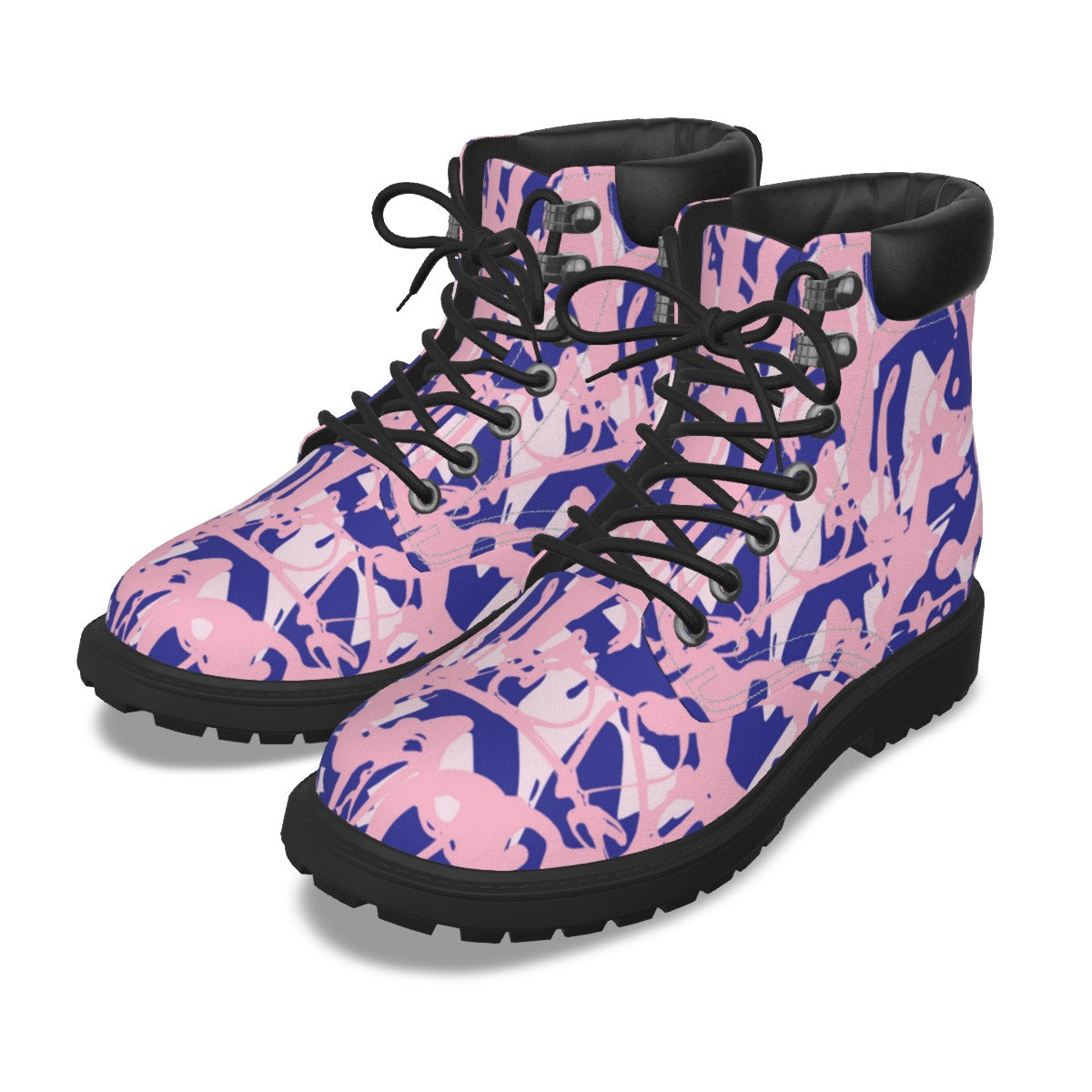 Graffiti Style Men's Short Boots