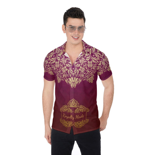 Royalty Made Maroon Men's Button Up