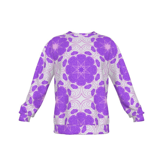 Mandala Effect Men's Drop Shoulder Round Neck Long-Sleeved Sweatshirt