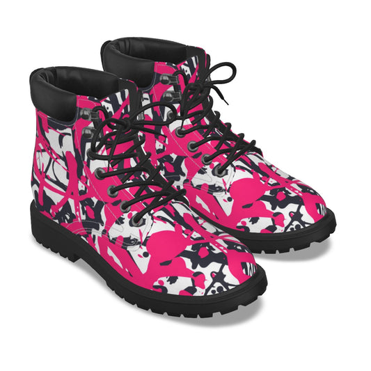 Graffiti Style Men's Short Boots