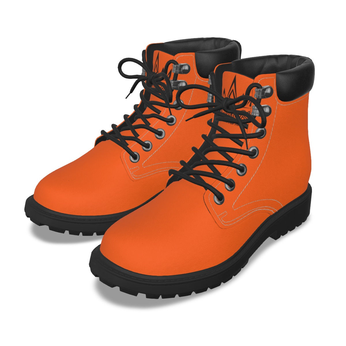 Krown Me King Orange and Black Men's Short Boots