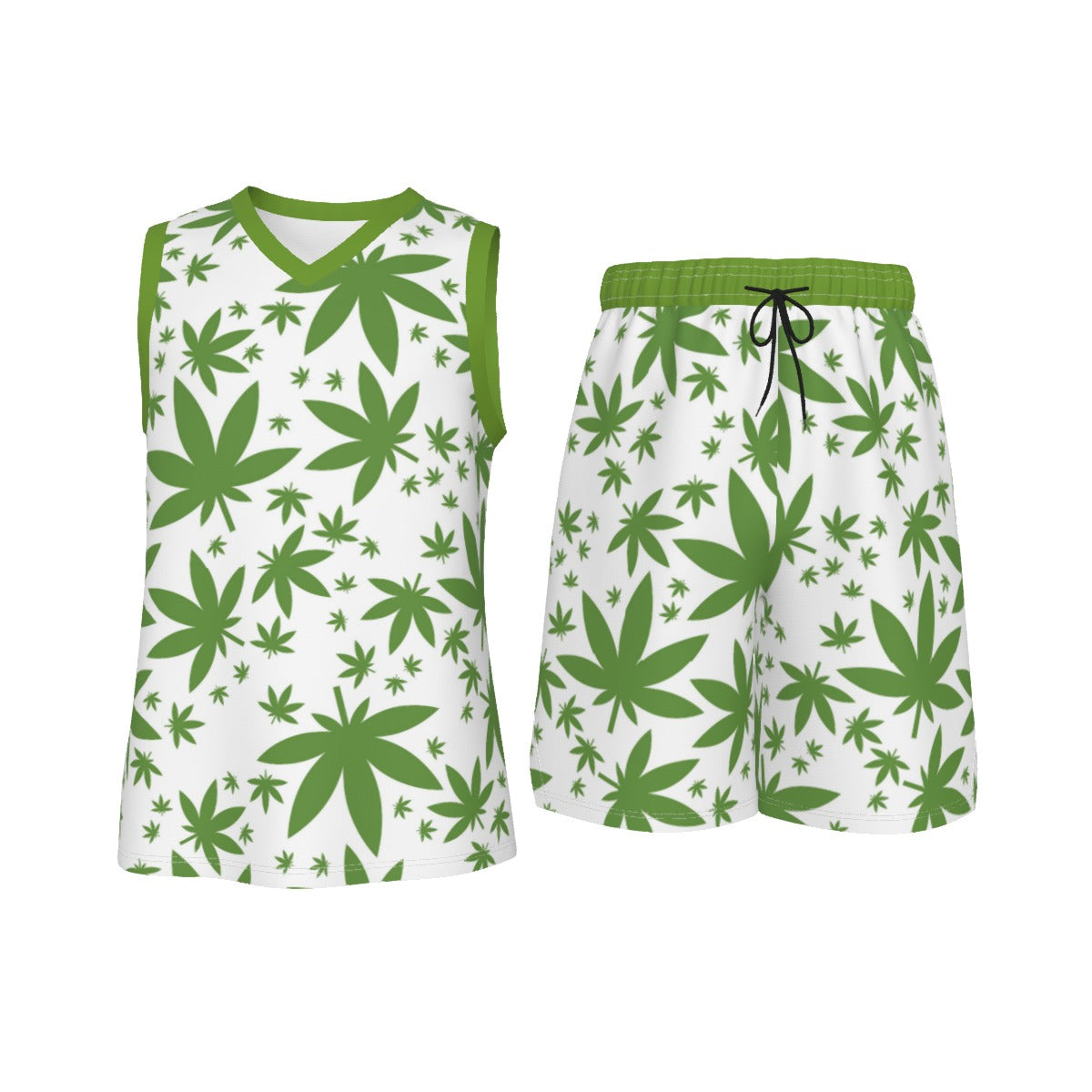 Stoners Only Men's V Neck Basketball Suit