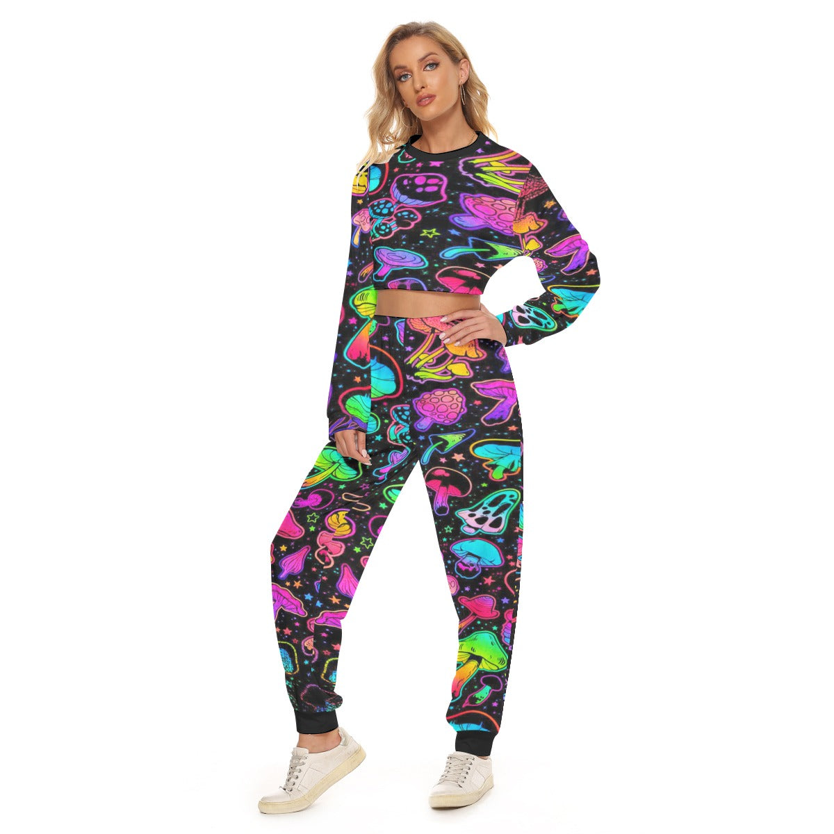 Shroomed Out Women's Crop Sweatshirt Suit