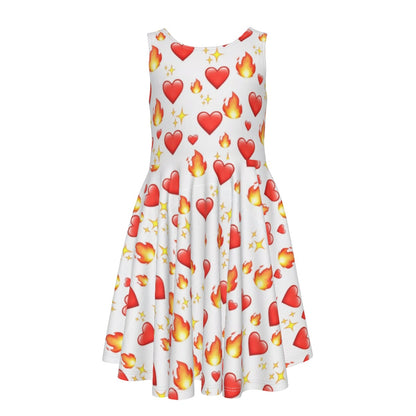 Heart Emoji Kid's Sleeveless Vest Dress
