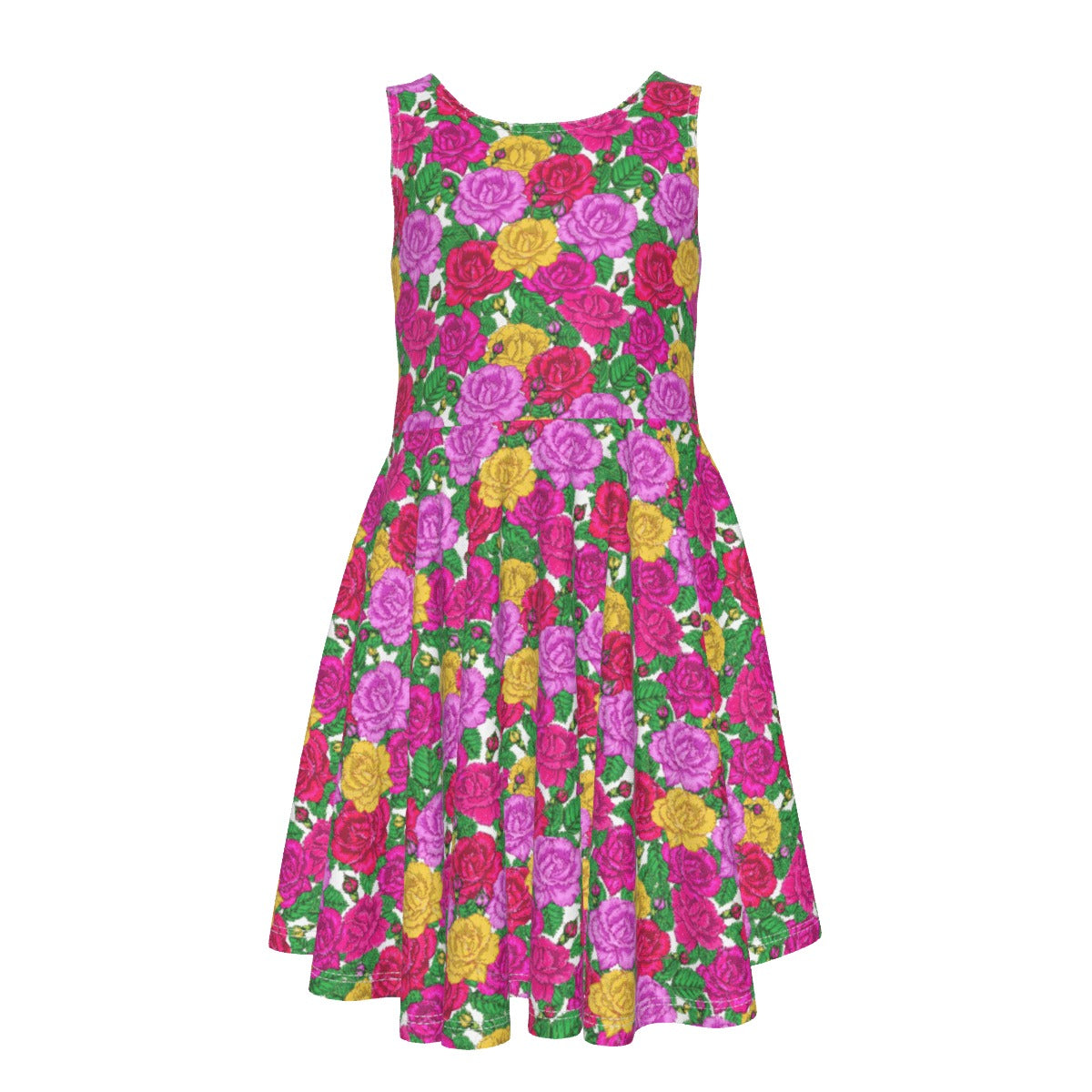 Cris'sai's Pretty Little Flowers Kid's Sleeveless Vest Dress