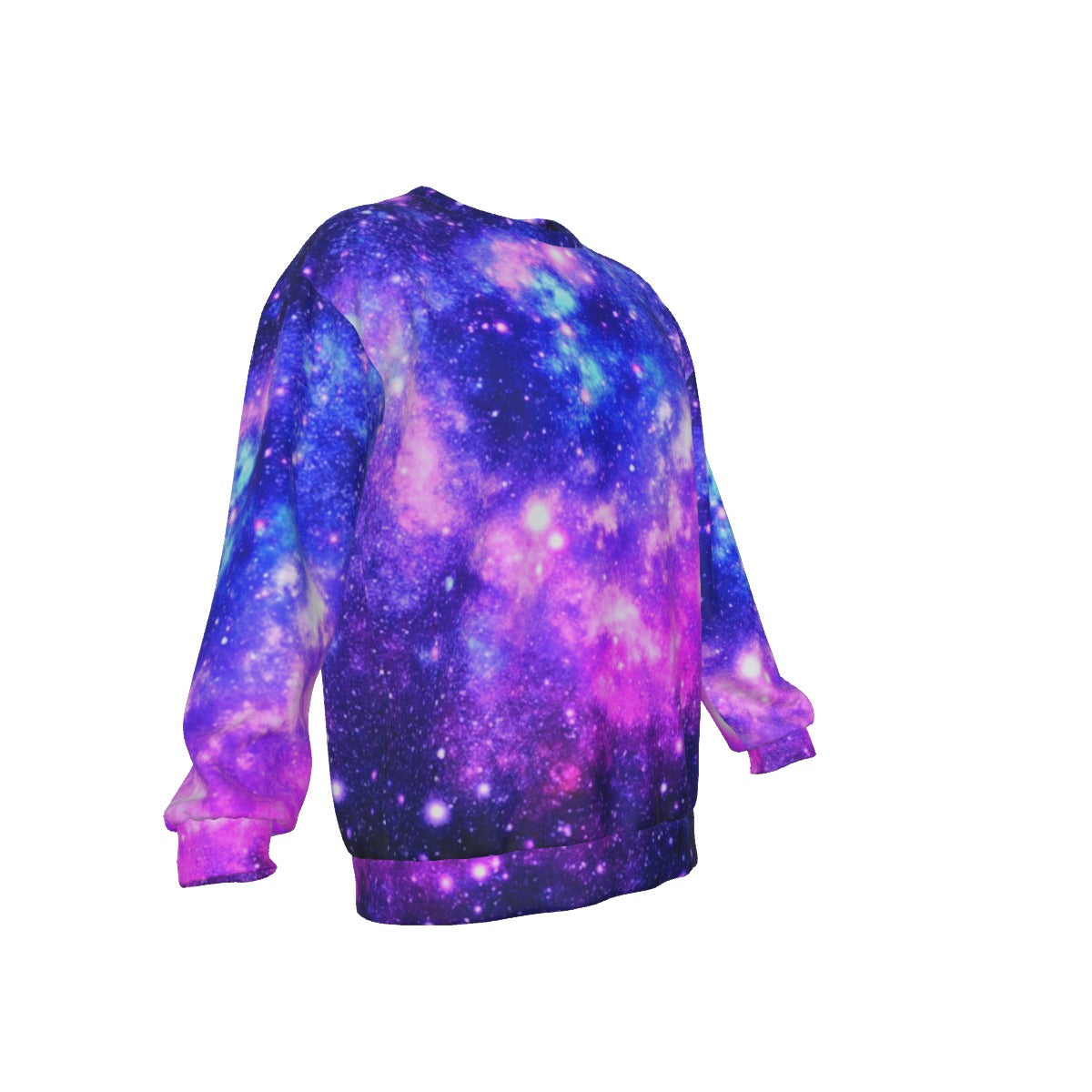 Men's Galaxy Drop Shoulder Round Neck Long-Sleeved Sweatshirt