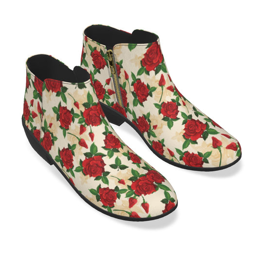 Red Roses Men's Fashion Boots