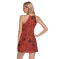 Red Tulips Women's Round Neck Above Knee Dress